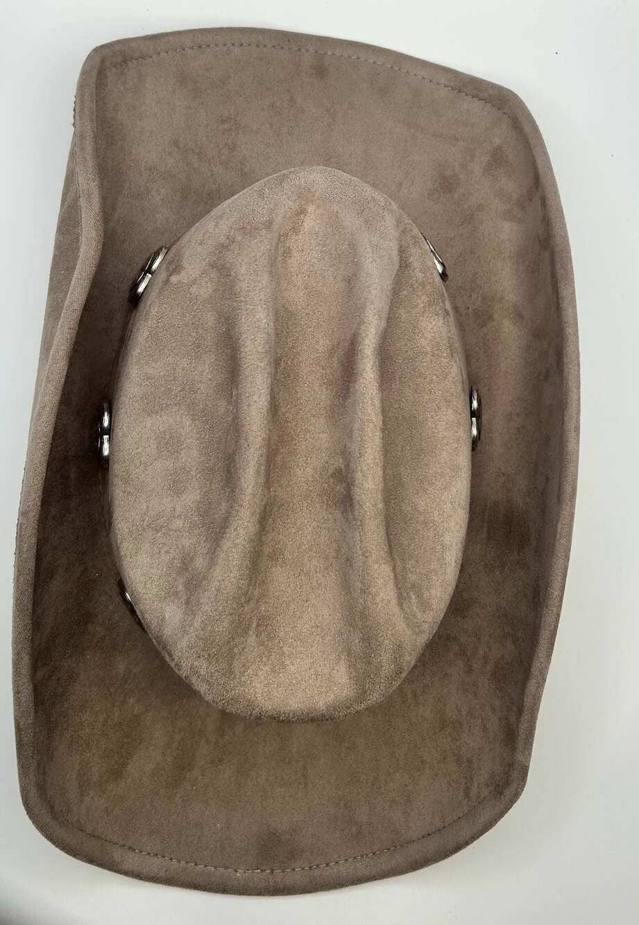Western Heart Silver Concho Cowboy Hat in Taupe - Picture 4 of 9